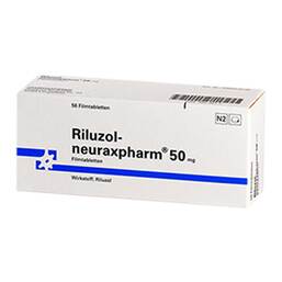 Abbildung: Riluzol neuraxpharm 50 mg Filmtabletten 98 St, Filmtabletten PZN 02496146