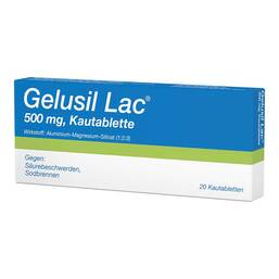Abbildung: Gelusil Lac Kautabletten 20 St, Kautabletten PZN 02498091