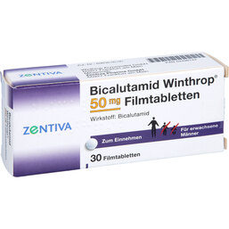 Abbildung: Bicalutamid Winthrop 50 mg Filmtabletten 30 St, Filmtabletten PZN 02498122