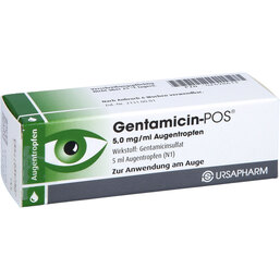Abbildung: Gentamicin POS Augentropfen 5 ml, Augentropfen PZN 02498613