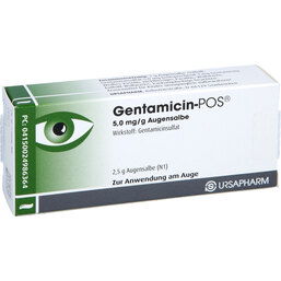 Abbildung: Gentamicin POS Augensalbe 2.5 g, Augensalbe PZN 02498636