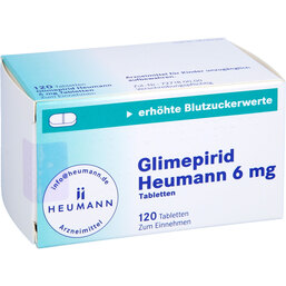 Abbildung: Glimepirid Heumann 6 mg Tabletten 120 St, Tabletten PZN 02499110