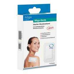 Abbildung: Höga Derm Pflaster 150mmx90mm steril 10 St, Pflaster PZN 02501195