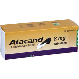 Abbildung: Atacand 8 mg Tabletten 98 St, Tabletten PZN 02507370