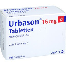 Abbildung: Urbason 16 mg Tabletten 100 St, Tabletten PZN 02511414