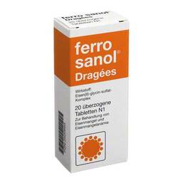 Abbildung: Ferro Sanol 40 mg überzogene Tabletten 20 St, Überzogene Tabletten PZN 02520695