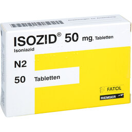Abbildung: Isozid 50 mg Tabletten 50 St, Tabletten PZN 02525712