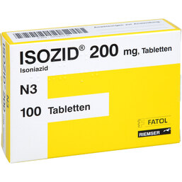 Abbildung: Isozid 200 mg Tabletten 100 St, Tabletten PZN 02525735