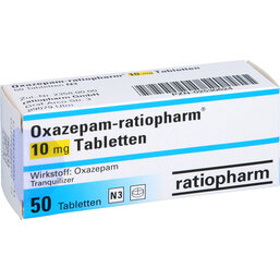 Abbildung: Oxazepam ratiopharm 10 mg Tabletten 50 St, Tabletten PZN 02530624