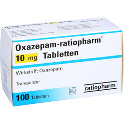Abbildung: Oxazepam ratiopharm 10 mg Tabletten 100 St, Tabletten PZN 02530630
