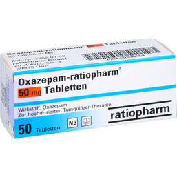Abbildung: Oxazepam ratiopharm 50 mg Tabletten 50 St, Tabletten PZN 02530653