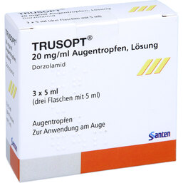 Abbildung: Trusopt 20 mg / ml Augentropfen 3X5 ml, Augentropfen PZN 02531598