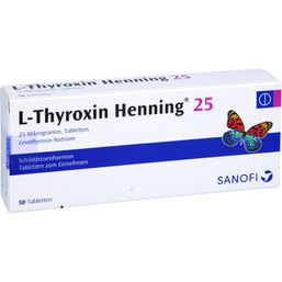 Abbildung: L-Thyroxin 25 Henning Tabletten 50 St, Tabletten PZN 02532675
