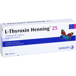 Abbildung: L-Thyroxin 25 Henning Tabletten 100 St, Tabletten PZN 02532681