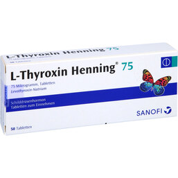 Abbildung: L-Thyroxin 75 Henning Tabletten 50 St, Tabletten PZN 02532735