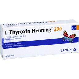 Abbildung: L-Thyroxin 200 Henning Tabletten 50 St, Tabletten PZN 02532853