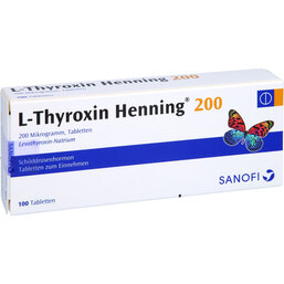 Abbildung: L-Thyroxin 200 Henning Tabletten 100 St, Tabletten PZN 02532876