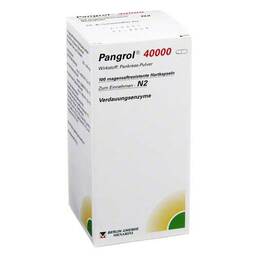 Abbildung: Pangrol 40000 magensaftresistente Kapseln 100 St, Hartkapseln mit magensaftresistent überzogenen Pellets PZN 02537833