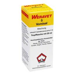 Abbildung: Vomisal 5 vet. Tropfen Tropfen, 20 ml PZN 02538436