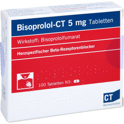 Abbildung: Bisoprolol-CT 5 mg Tabletten 100 St, Tabletten PZN 02542314