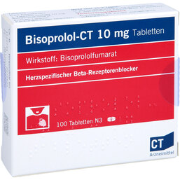 Abbildung: Bisoprolol-CT 10 mg Tabletten 100 St, Tabletten PZN 02542372