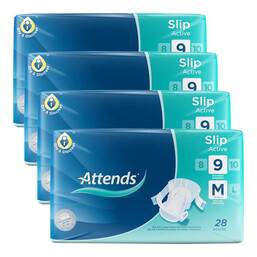 Abbildung: Attends Slip Active 9 medium 4X28 St PZN 02553973