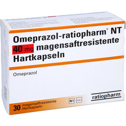 Abbildung: Omeprazol Ratiopharm NT 40 mg magensaftresistent Hartkapseln 30 St, Kapseln magensaftresistent PZN 02559929