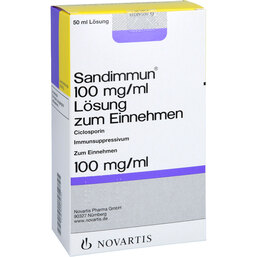 Abbildung: Sandimmun Lösung zum Einnehmen 50 ml, Lösung zum Einnehmen PZN 02560430