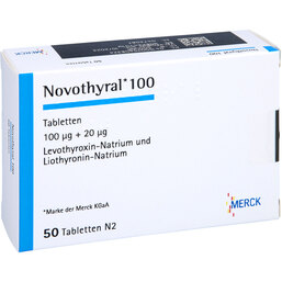 Abbildung: Novothyral 100 Tabletten 50 St, Tabletten PZN 02560832