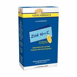 Abbildung: Zink 10 + C Lutschtabletten Lutschtabletten, 24 St PZN 02562529