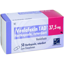 Abbildung: Venlafaxin TAD 37,5 mg Hartkapseln retardiert 50 St, Retard-Kapseln PZN 02568319