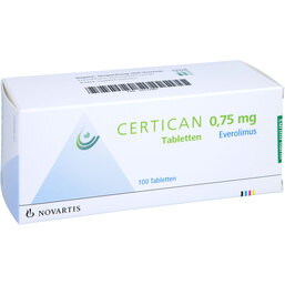 Abbildung: Certican 0,75 mg Tabletten 100 St, Tabletten PZN 02572901