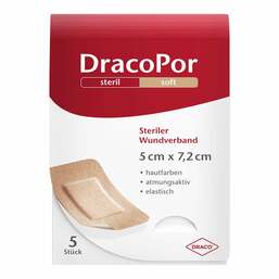 Abbildung: Dracopor Wundverband 7,2x5cm Verband, 5 St PZN 02577703