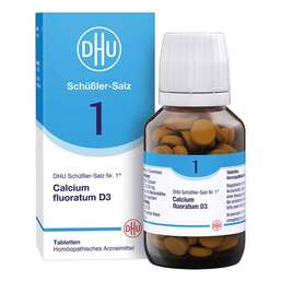 Abbildung: Biochemie DHU 1 Calcium fluoratum D 3 Tabletten Tabletten, 200 St PZN 02580355