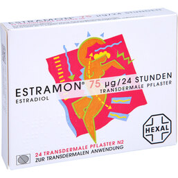 Abbildung: Estramon 75 transdermale Pflaster 24 St, Pflaster transdermal PZN 02587162