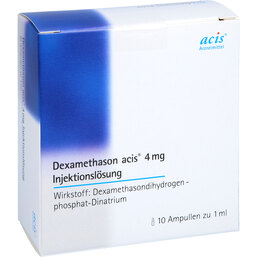 Abbildung: Dexamethason acis 4 mg Injektionslösung Ampullen 10 St, Injektionslösung PZN 02592074