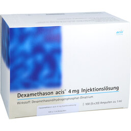 Abbildung: Dexamethason acis 4 mg Injektionslösung Ampullen 100 St, Injektionslösung PZN 02592861