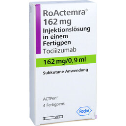 Abbildung: Roactemra 162 mg Injektionslösung in einem Fertigpen 4 St, Injektionslösung in einem Fertigpen PZN 02597686
