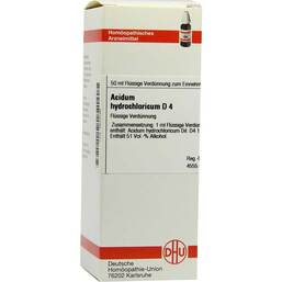 Abbildung: DHU Acidum hydrochloricum D 4 Dilution Dilution, 50 ml PZN 02604765