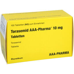 Abbildung: Torasemid AAA Pharma 10 mg Tabletten 100 St, Tabletten PZN 02614841
