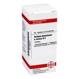 Abbildung: Acidum benzoicum e res. D 4 Tabletten Tabletten, 80 St PZN 02624041
