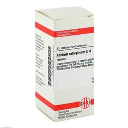 Abbildung: Acidum salicylicum D 4 Tabletten Tabletten, 80 St PZN 02624182