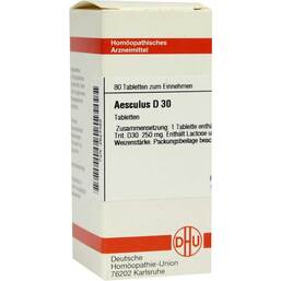 Abbildung: Aesculus D 30 Tabletten Tabletten, 80 St PZN 02624489