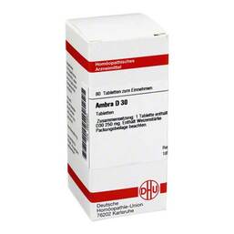 Abbildung: DHU Ambra D 30 Tabletten Tabletten, 80 St PZN 02624940