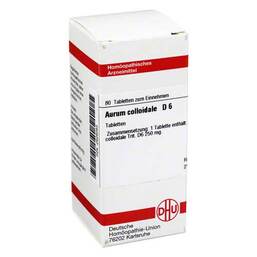 Abbildung: Aurum colloidale D 6 Tabletten Tabletten, 80 St PZN 02626063