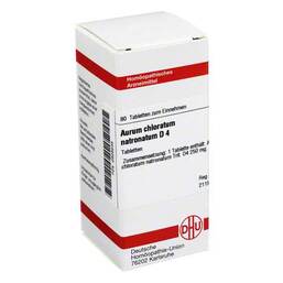 Abbildung: Aurum chloratum natronatum D 4 Tabletten Tabletten, 80 St PZN 02626235