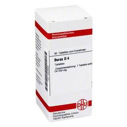 Abbildung: DHU Borax D 4 Tabletten Tabletten, 80 St PZN 02626695