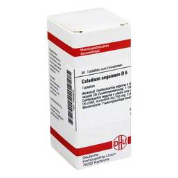 Abbildung: Caladium seguinum D 6 Tabletten Tabletten, 80 St PZN 02626933