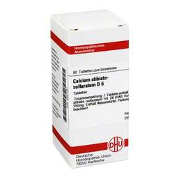 Abbildung: DHU Calcium Stibiato Sulfuratum D 6 Tabletten 80 St, Tabletten PZN 02627281