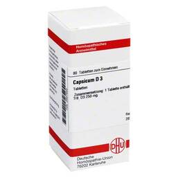 Abbildung: Capsicum D 3 Tabletten Tabletten, 80 St PZN 02627559